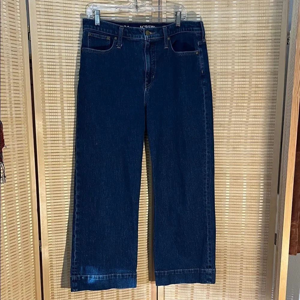 J. Crew Slim Wide Leg Dark Navy Jeans 31